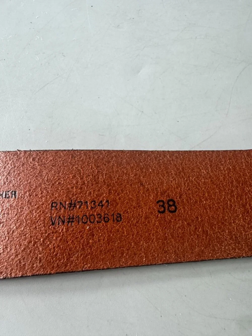 LLBean 1912 Jean Belt Men's Size 38